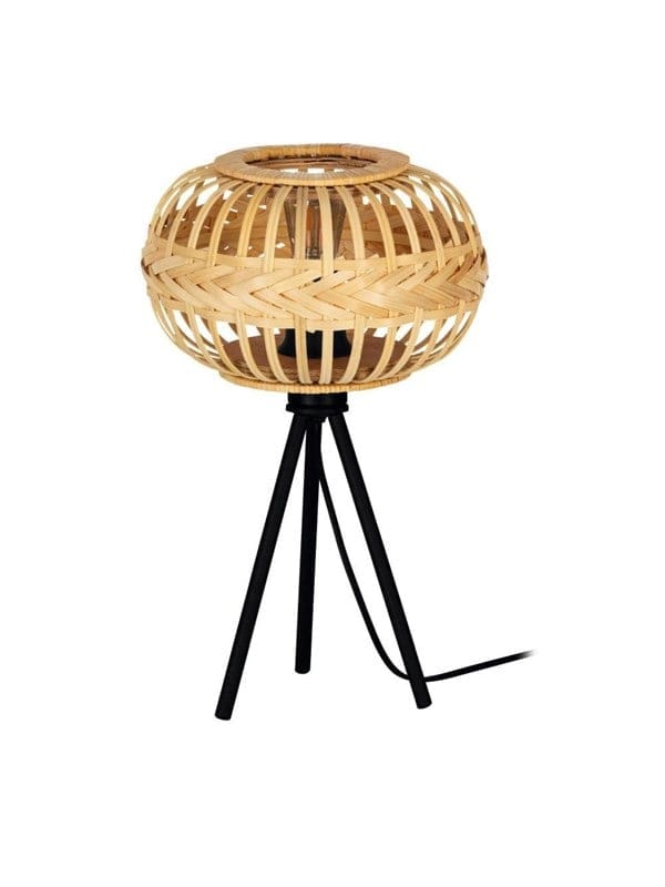 EGLO Tischleuchte 43865 Holz natur, für E27, max. 40 W