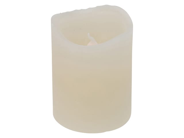 LED-Kerze inkl. CR2032 Batterie, Timerfunktion, elfenbein, 5x6 cm