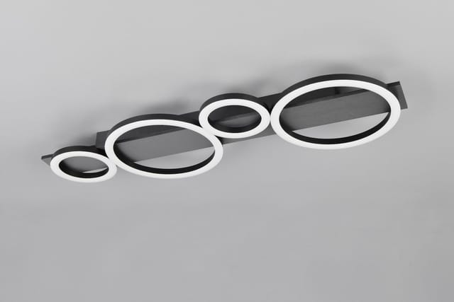 REALITY LED-Deckenleuchte LUMOS, R64821109, 26,5W, 3100lm, 3000K, alu