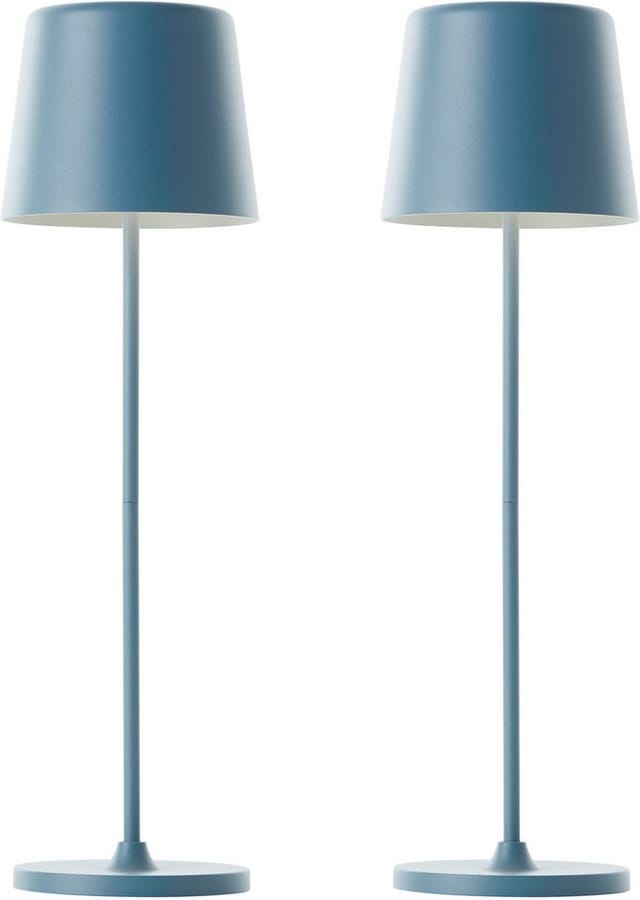 BRILLIANT LED-Akku-Tischleuchte Kaami, 2 W, 310 lm, 3000 K, blau, 2er Set