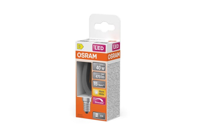 OSRAM LED-Lampe SUPERSTAR, dimmbar, E14, 3,4 W, 2700 K, warmweiß EEK: D, 470 lm