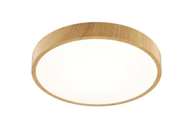 BRILLIANT LED-Deckenleuchte, Ø 38,5 cm, 24 W, 3000 K, 2300 lm, warmweiß, IP20, Holzoptik