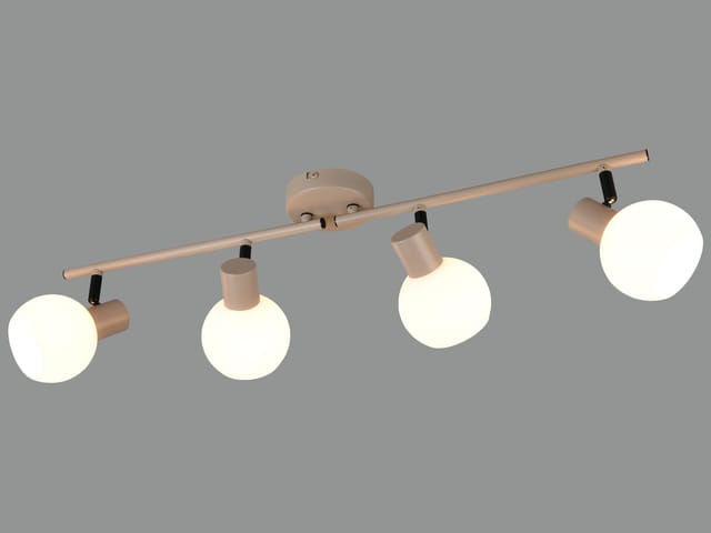 REALITY Deckenleuchte 4 flg. Boba R86374043, E14, ohne LM, IP20, beige