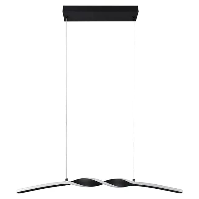 REALITY LED-Pendelleuchte Ginko R35791132, 18W, 3000K, 1980lm, warmweiß, IP20, schwarz