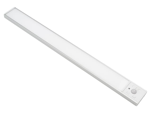 LUXULA LED-Schrankleuchte mit Bewegungsmelder, 3,3W, 120lm, CCT, IP20, silber, 40cm