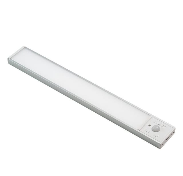 LUXULA LED-Schrankleuchte mit Bewegungsmelder, 2,96W, 110lm, CCT, IP20, silber, 30cm