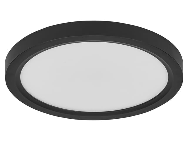 OSRAM LED-Deckenleuchte, 16W, 3000K, 1200lm, warmweiß, IP20, dimmbar, schwarz, Ø19,5 cm