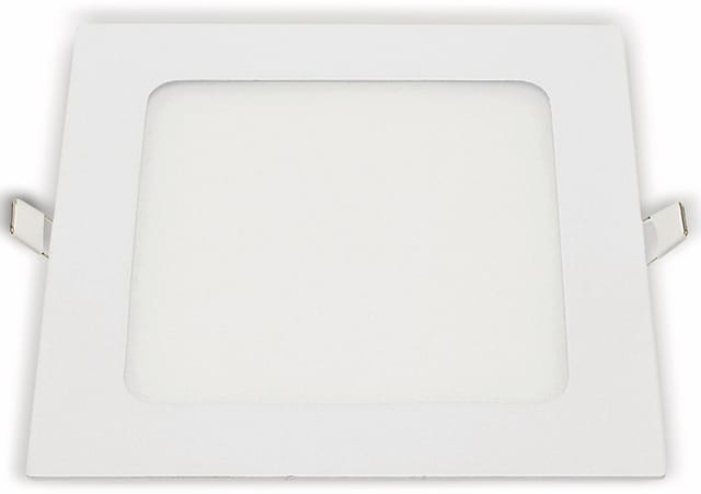 OPTONICA LED-Einbauleuchte 2632, 18 W, 1500 lm, 2700K, eckig, 95 RA, weiß