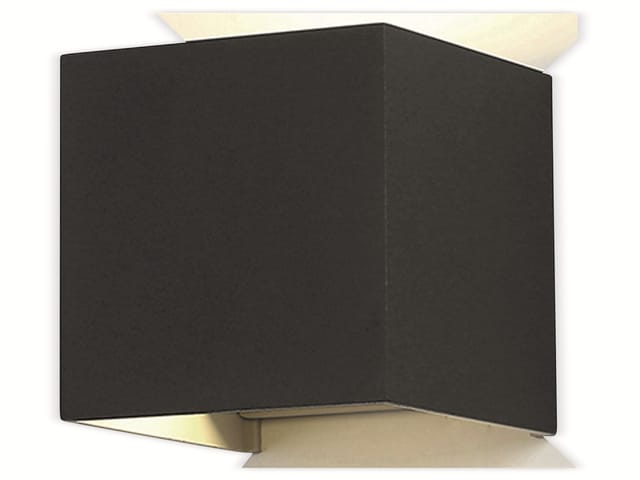 OPTONICA LED-Wandleuchte 7458, EEK: E, 12W, IP54, 1320 lm, 3000K, schwarz
