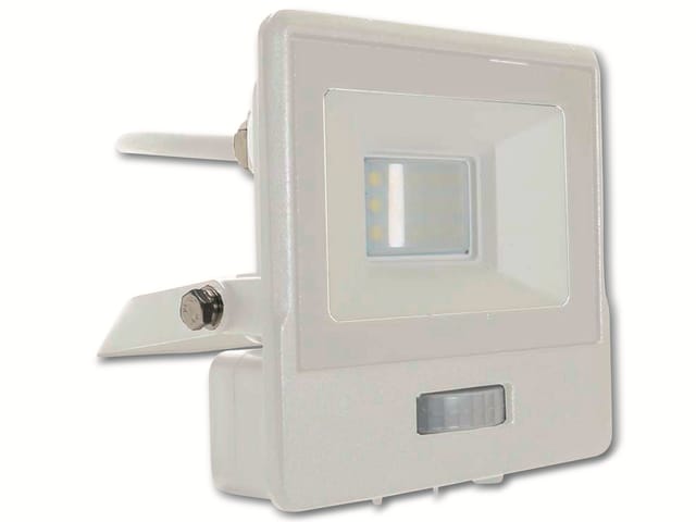 V-TAC LED-Fluter, Bewegungsmelder VT-118S-1 (20294) EEK: F, 10W, 735 lm, 6500K, weiß