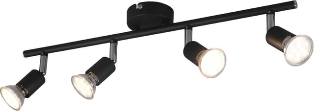 REALITY Deckenleuchte Paris R80914032 schwarz, 4 x GU10, max. 35 W