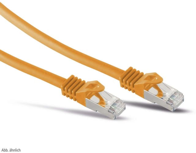 S-IMPULS RJ45 Patchkabel S/FTP (PIMF), m. CAT.7 Rohkabel, 3 m, orange