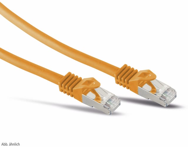 S-IMPULS RJ45 Patchkabel S/FTP (PIMF), m. CAT.7 Rohkabel, 5 m, orange