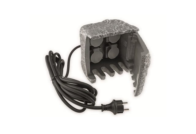 CHILITEC Garten-Steckdose Stone, 4-fach, IP44, 16 A, 250 V~