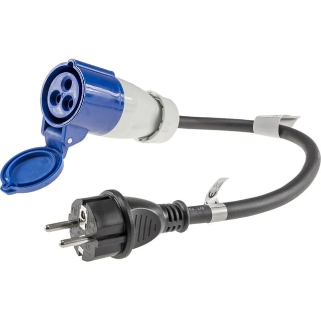 CHILITEC CEE-Adapter 22851, 0,35 m, CEE auf Schutzkontaktstecker