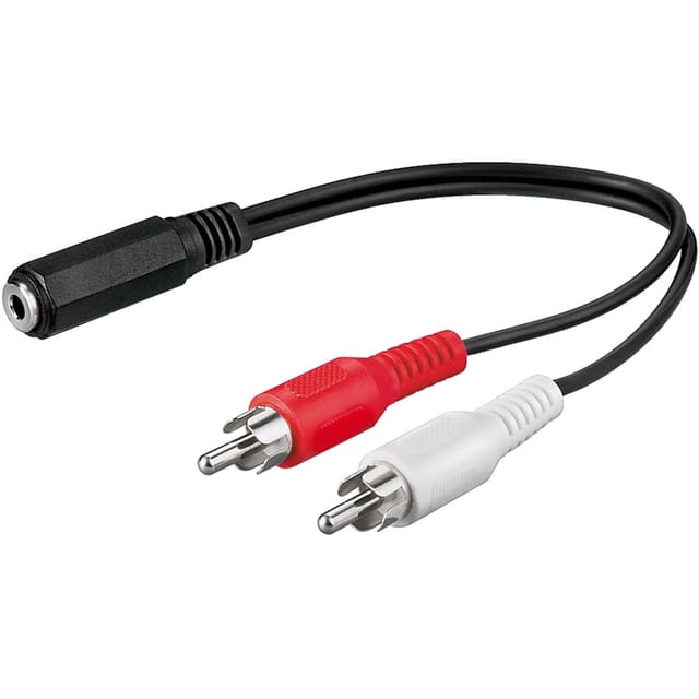 S-IMPULS Audio-Adapterkabel, Cinch/Klinke 3,5 mm, 0,2 m