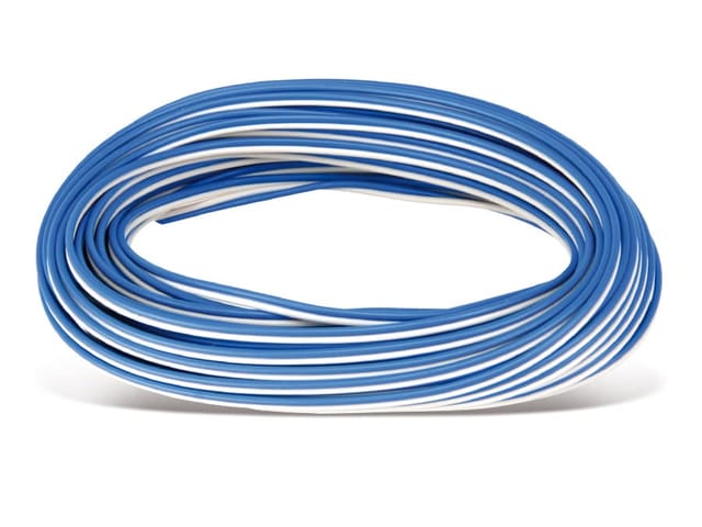 RAUTRONIC Zwillingslitze, 2x 0,14 mm², blau/weiß, 10 m