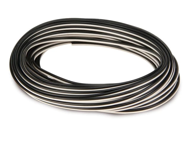 RAUTRONIC Zwillingslitze, 2x 0,14 mm², schwarz/weiß, 10 m