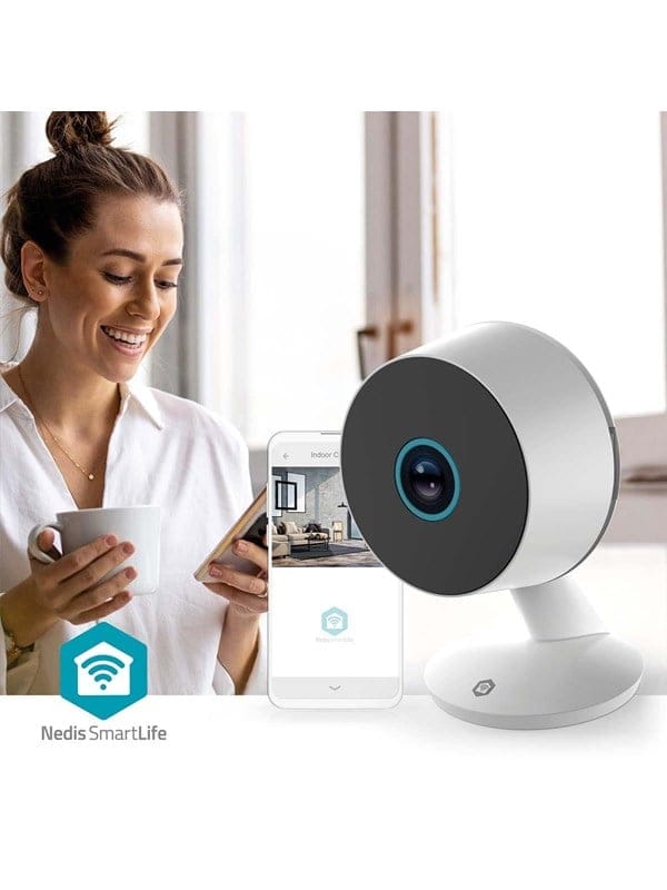 NEDIS SmartLife Indoor Kamera WIFICI08CWT, 3MP Full HD 1296p, Nachtsicht, Bewegungsmelder, weiß