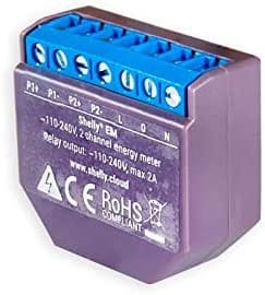 SHELLY WLAN-Stromzähler, EM, 2x 120 A, Messfunktion