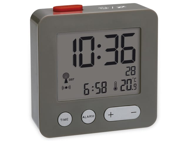TFA Digitaler Funkwecker 60.2545.10, anthrazit