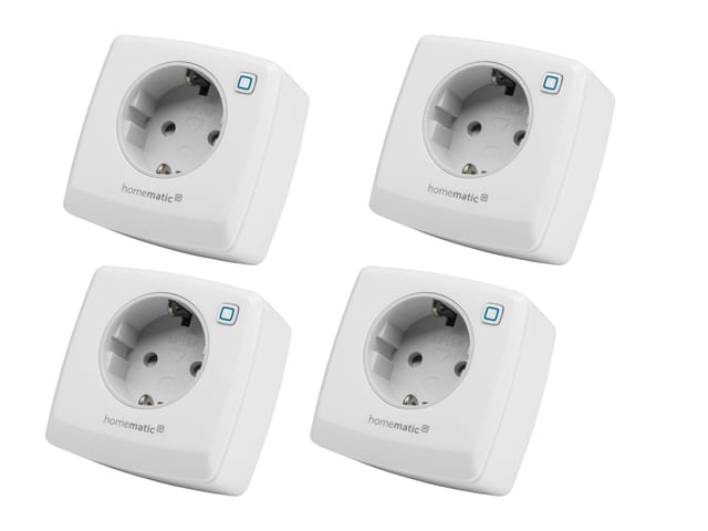 HOMEMATIC IP 157337A0, Schalt-Messsteckdose, 4 Stück