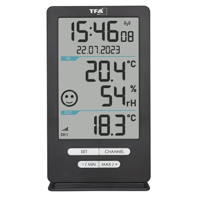 TFA Funk-Thermometer Xena Home, 30.3074.10, anthrazit