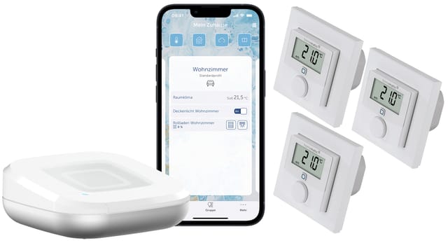 HOMEMATIC IP Starterset Fußbodenheizung für 3 Räume