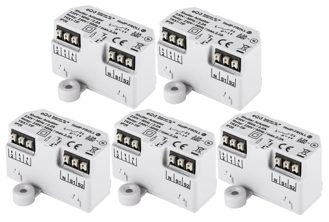HOMEMATIC IP Smart Home 151347A0, Rollladenaktor, Unterputz, 5 Stück