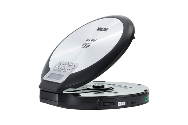 ROXX Portabler CD-Player PCD 600, schwarz/silber