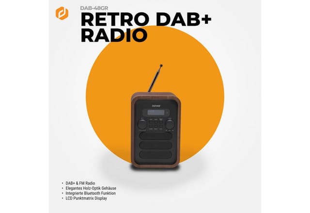 DENVER DAB+/FM Radio DAB-48, grau