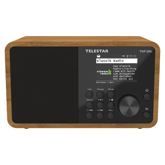 TELESTAR Internetradio TOP 200, DAB+/UKW, Bluetooth, Holzoptik