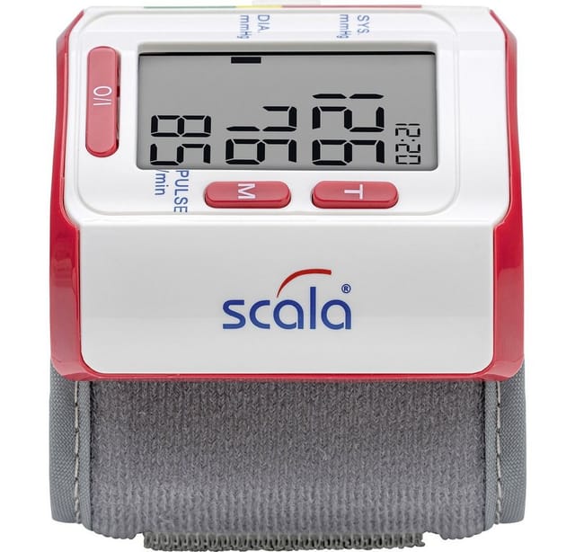 SCALA Handgelenk-Blutdruckmessgerät SC 6400, weiß/blau