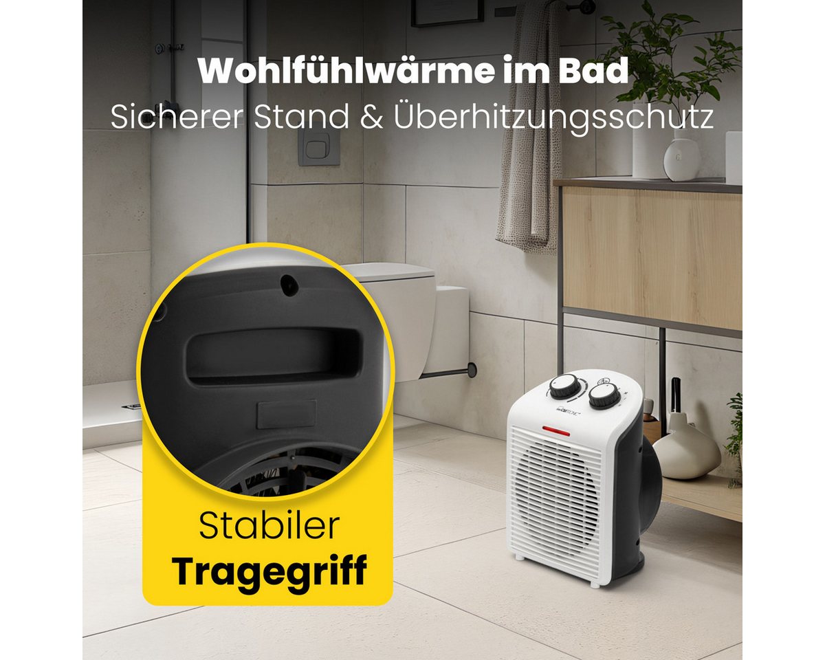 CLATRONIC Heizlüfter HL 3761, 2000 W, weiß Bild 5