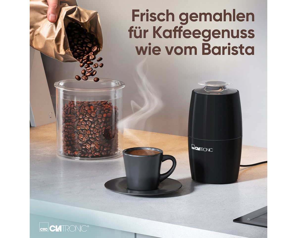CLATRONIC Kaffeemühle elektrisch, Edelstahl-Schlagmesser, 150 W Bild 2