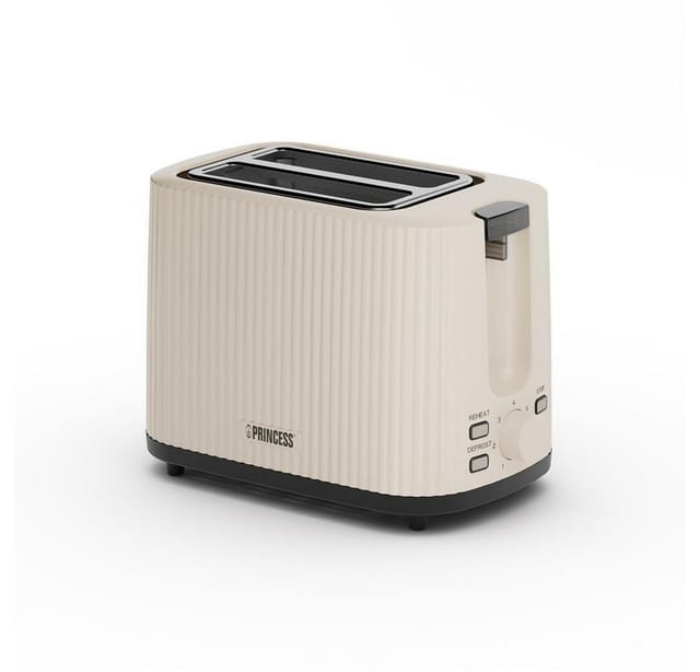 PRINCESS Toaster Wave, 2-Scheiben, 7 Stufen, automatische Abschaltung, 930W, beige
