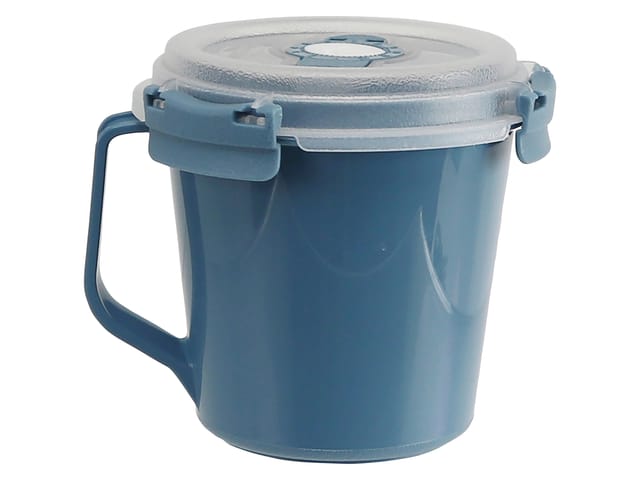 Aufbewahrungsbecher Tontarelli, 640 ml, mit Henkel, Blau