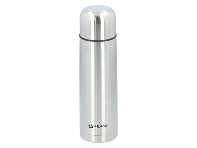 ALPINA Thermoskanne - Isolierkanne, Edelstahl, Doppelwand, mit Becher, 750ml