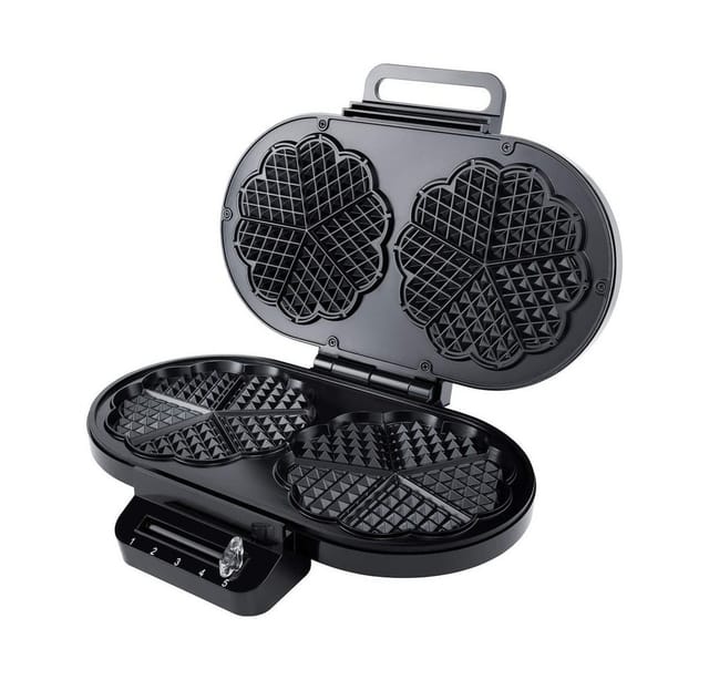 STEBA Doppel Waffeleisen WE 2, 2x5 Herzwaffeln, Ø15,5cm, antihaftbeschichtung