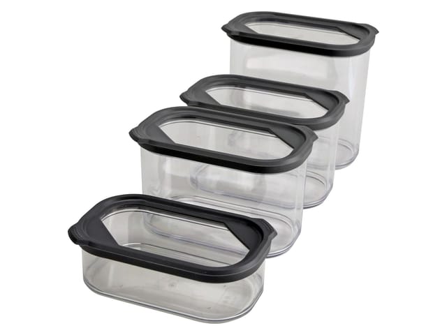 Vorratsdosen-Set, stabelbar, 4teilig, 400/2x900/1400ml