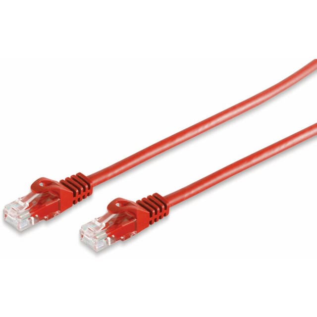 S-IMPULS RJ45 Patchkabel CAT 7 Rohkabel U/UTP, rot, 0,25 m