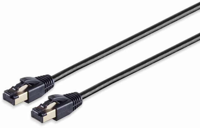 S-IMPULS Patchkabel CAT 8.1, F/FTP, LSZH, schwarz, 7,5 m