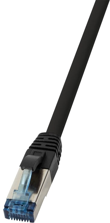 LOGILINK Patchkabel, PUR, Cat.6A, S/FTP, schwarz, 1 m