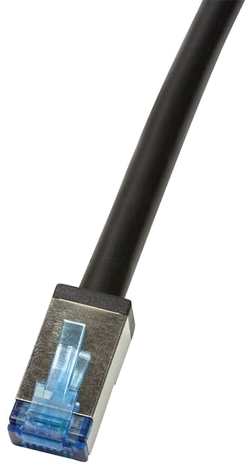 LOGILINK Patchkabel Outdoor CAT.6A S/FTP schwarz 1m