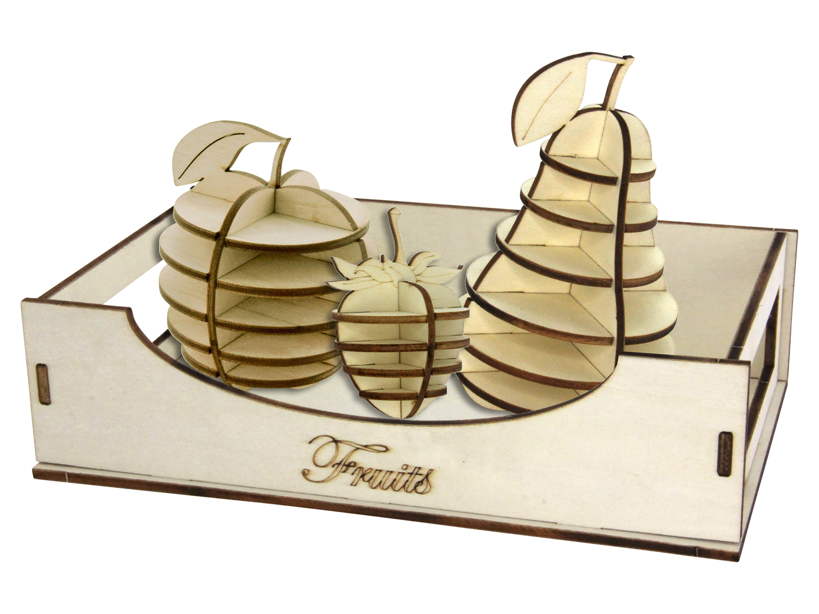 SOL-EXPERT 3D Holz Puzzle Obstkorb (OHNE FRÜCHTE)