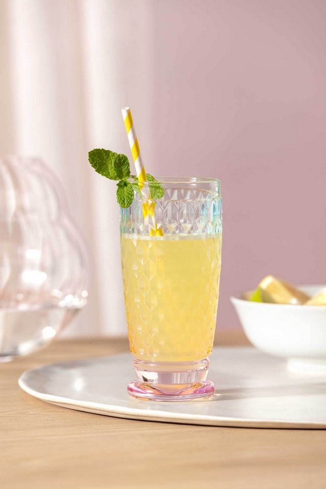 Villeroy & Boch Longdrinkglas Boston Pearl Longdrinkglas 300 ml 4er Set, 4-tlg., Glas