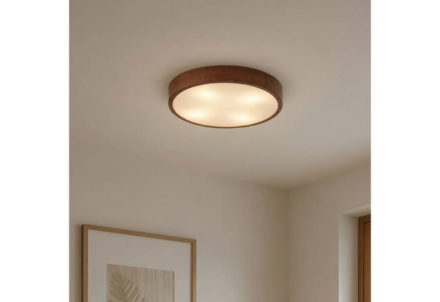 Lindby Deckenleuchten Tanju, Holz IP20, 4 x 15 W LED