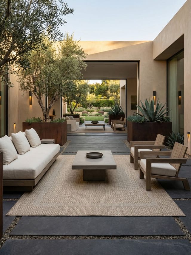 KADIMA DESIGN Outdoorteppich Outdoor Teppich ALSTER Flachgewebe Terrasse Küche Einfarbig 3 mm, Rechteckig, Höhe: 3 mm, Beige, 60x100 cm, Balkonteppich Fußbodenheizung Waschbar