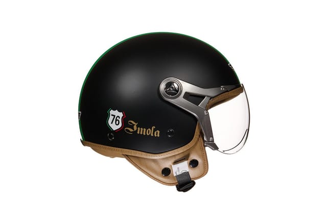 MOTO HELMETS Motorradhelm Jethelm SP325 Imola Italia, Helm für Motorrad, Roller & Vespa, Schnellverschluss, nur 1050g