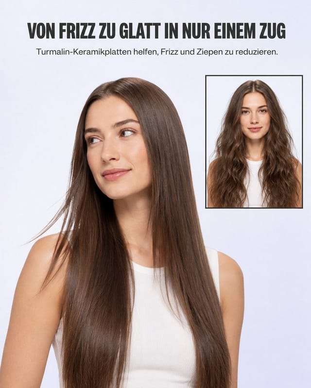Futicare Glätteisen breit 50 mm, breiter Haarglätter mit 11 Temp 130–230 °C PTC-Schnellaufheizung, LED-Anzeige, 3D-Floating-Platten mit Aufbewahrungstasche, für dickes, krauses, lockiges und langes Haar